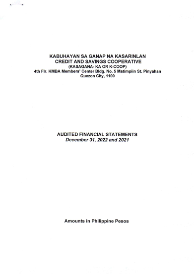 Kabuhayan Sa Ganap Na Kasarinlan Credit And Savings Cooperative